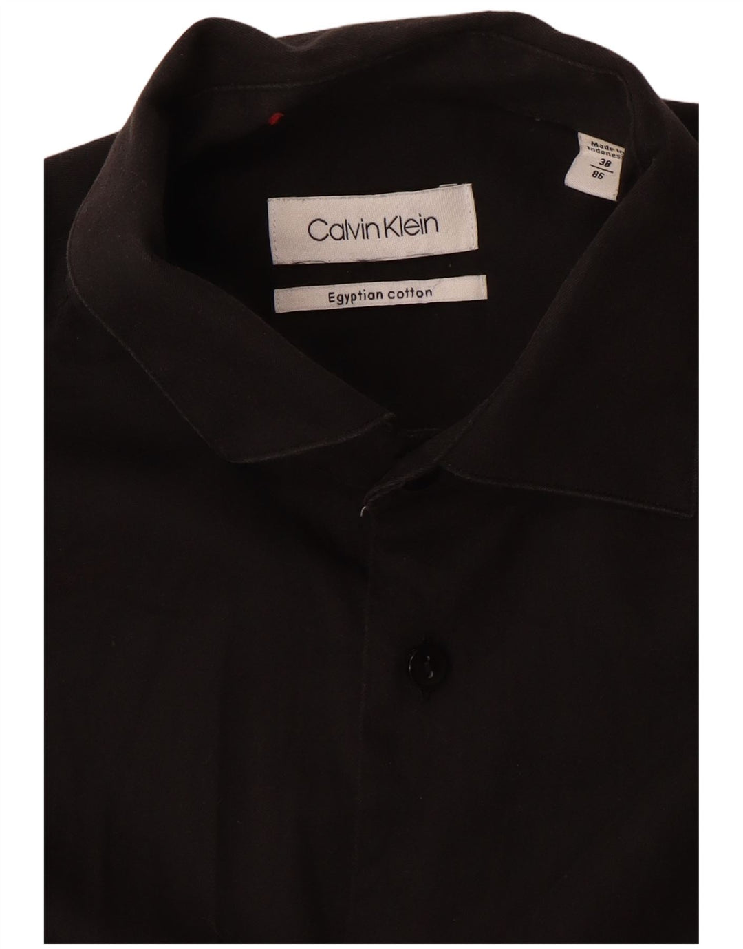 Camisa masculina Calvin Klein tamanho 38 pequeno algodão preto