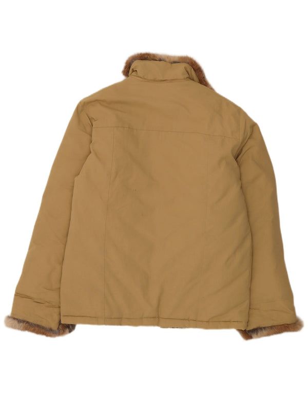 Jaqueta acolchoada feminina Woolrich UK 14 nylon bege médio