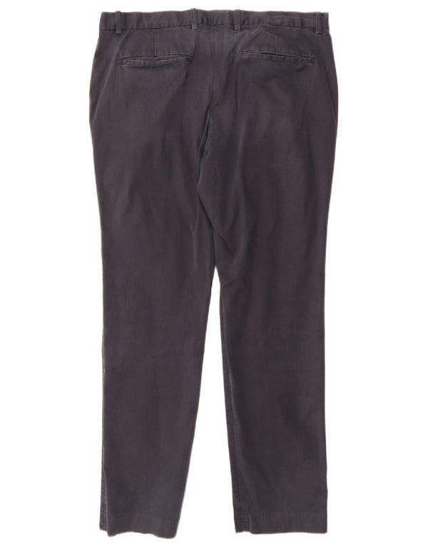 Calças masculinas Marks & Spencer Autograph Slim Fit Chino W36 L31 Azul marinho