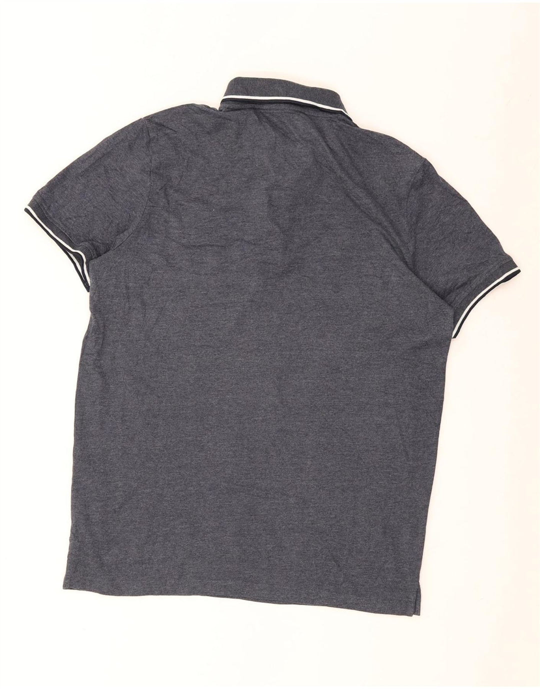 Camisa polo masculina JACK & JONES grande algodão listrado cinza