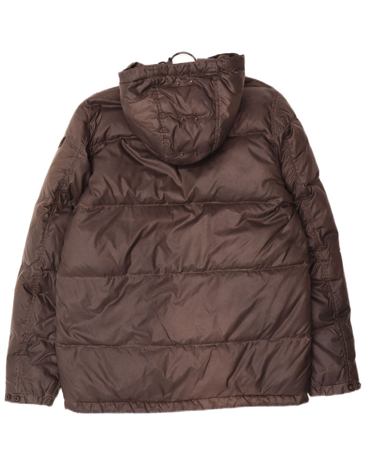 Jaqueta acolchoada masculina Diesel UK 38 nylon cinza médio