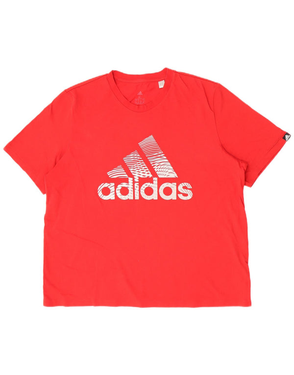 Adidas Mens Graphic T-Shirt Top XL Red