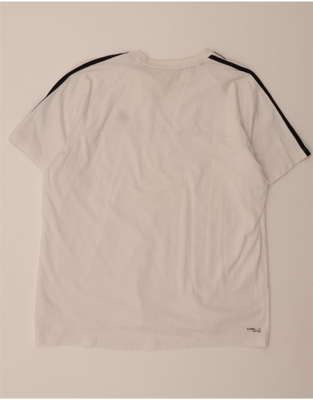 ADIDAS Mens Climalite T-Shirt Top XL White Cotton Vintage Adidas and Second-Hand Adidas from Messina Hembry 