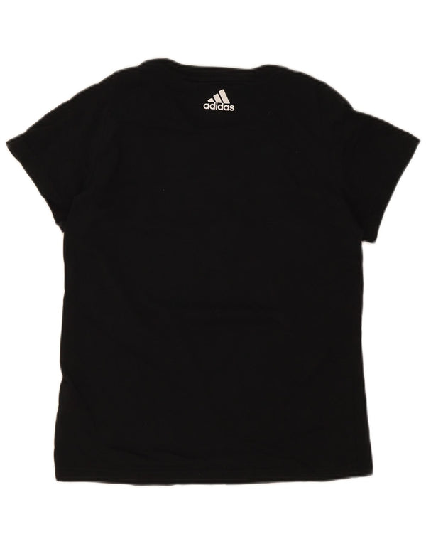 Adidas Camiseta Feminina Graphic Top UK 8/10 Pequeno Algodão Preto