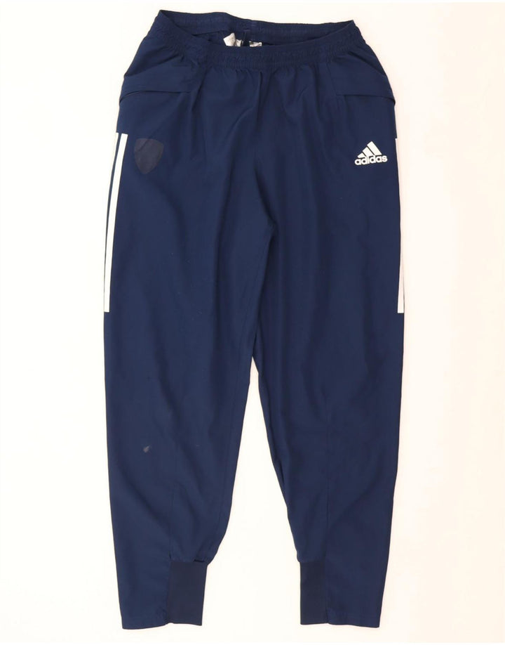 Adidas Mens Aeroready Calças de treino Joggers grandes poliéster azul marinho