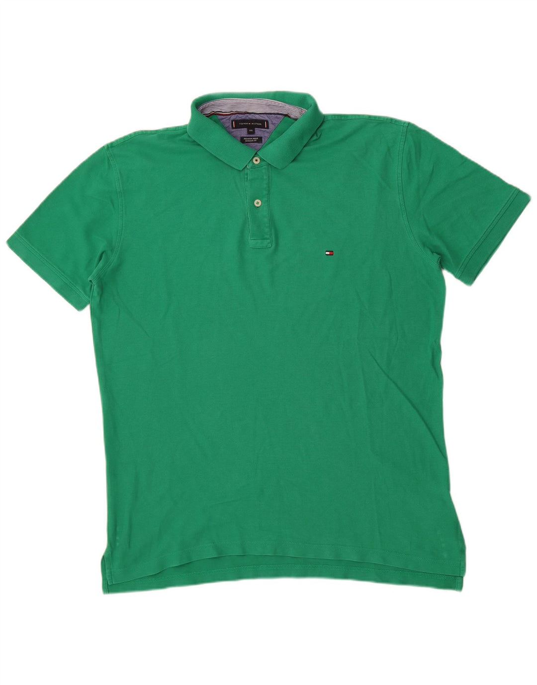 Camisa polo masculina Tommy Hilfiger Regular Fit 2XL algodão verde