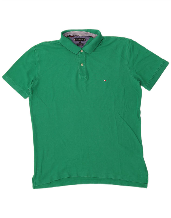 Camisa polo masculina Tommy Hilfiger Regular Fit 2XL algodão verde