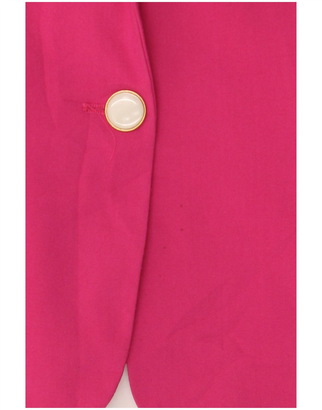 Jaqueta blazer feminina Zara com 1 botão UK 10 poliéster rosa pequeno