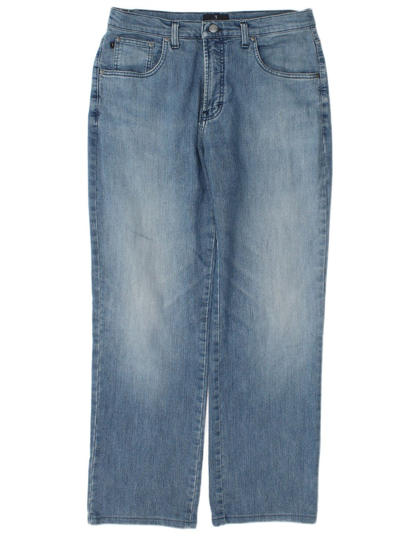 Trussardi Mens Straight Jeans W32 L30 Azul Algodão