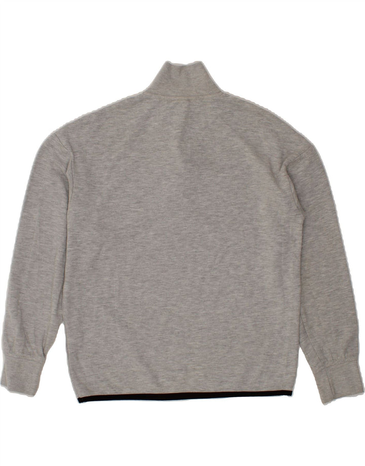 JACK & JONES Mens Zip Neck Sweatshirt Jumper Large Grey Vintage Jack & Jones and Second-Hand Jack & Jones from Messina Hembry 