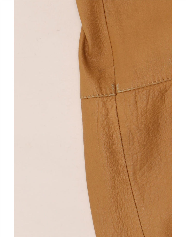 Jaqueta masculina de couro bomber Essebi IT 56 3XL couro bege