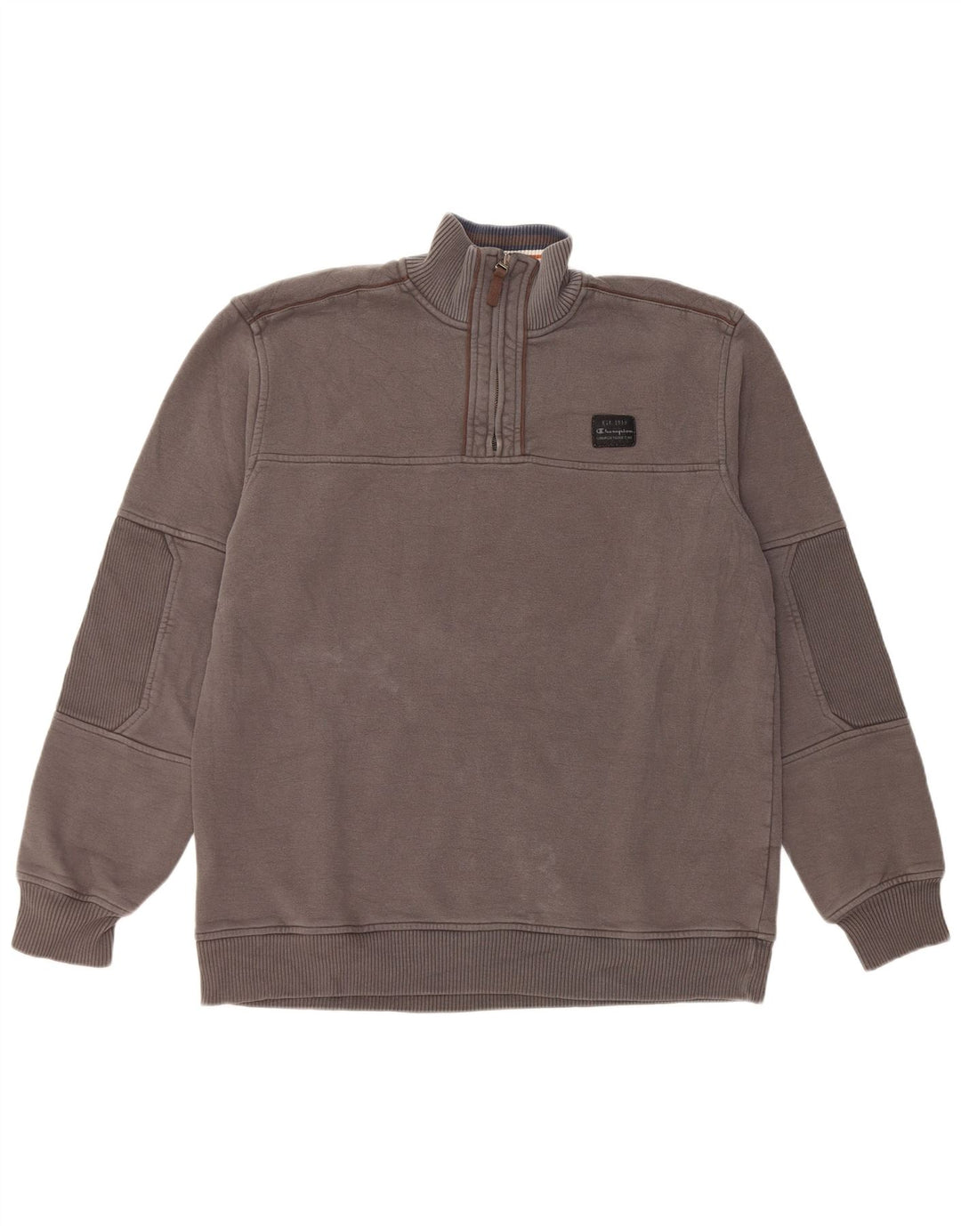 Moletom masculino Champion com zíper e gola 2XL algodão cinza