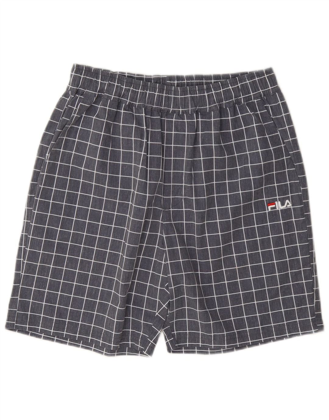 Fila Mens Sport Shorts XS Cinza Poliéster Xadrez