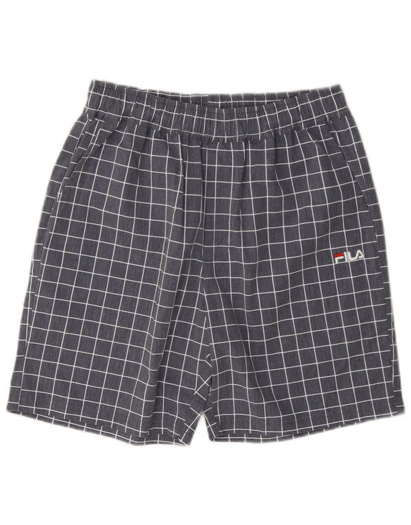 Fila Mens Sport Shorts XS Cinza Poliéster Xadrez
