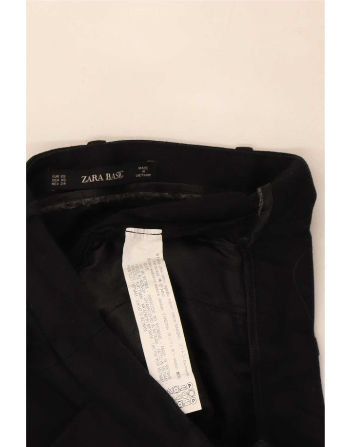 Zara Womens Chino Shorts XS W24 Algodão Preto