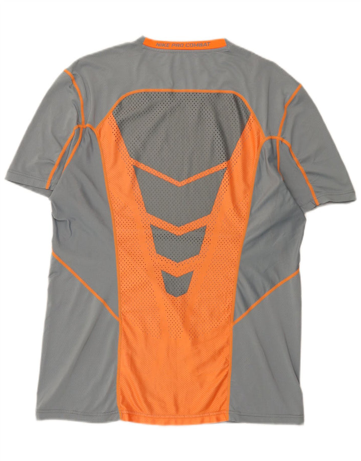 Camiseta Nike Masculina Dri Fit Top Grande Cinza Colourblock Poliéster