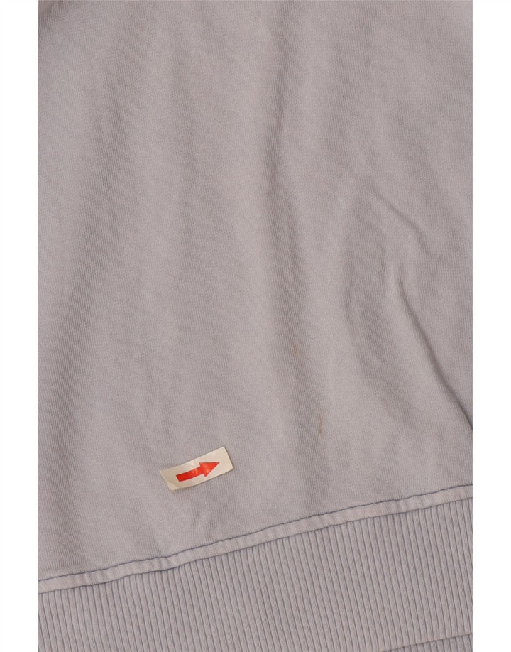 Suéter de moletom feminino Massimo Dutti gráfico oversized Reino Unido 14 azul médio