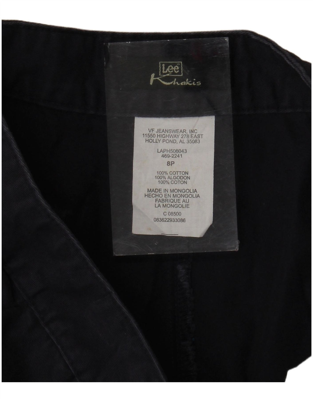 Lee Calça feminina cáqui reta de terno US 8 médio W30 L28 azul marinho