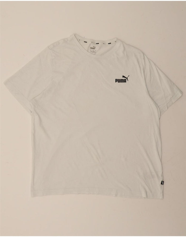 PUMA Mens T-Shirt Top 2XL White Cotton Vintage Puma and Second-Hand Puma from Messina Hembry 