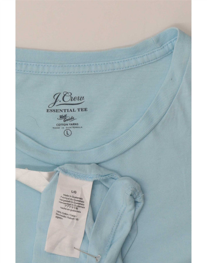 Camiseta masculina J. Crew Top grande de algodão azul