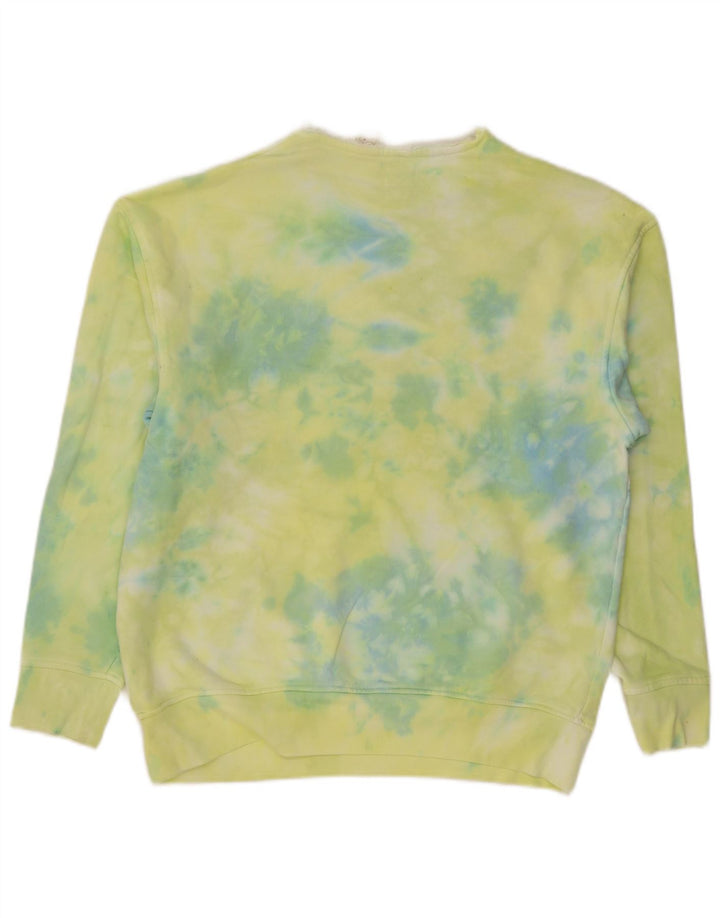 Moletom masculino relaxado gráfico Levi's Jumper médio verde tie dye algodão