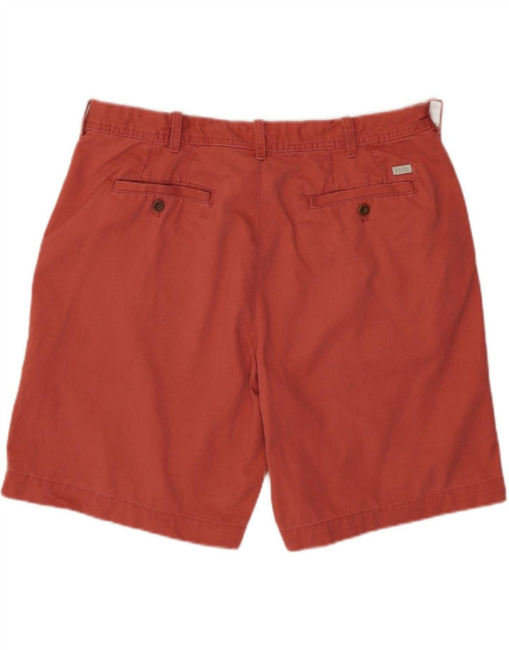 IZOD Mens Chino Shorts W36 Grande Algodão Rosa