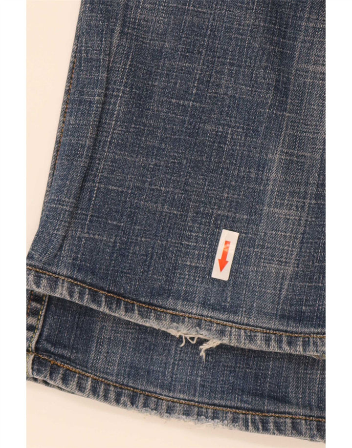 Calça jeans feminina Levi's 627 Straight W28 L28 azul algodão