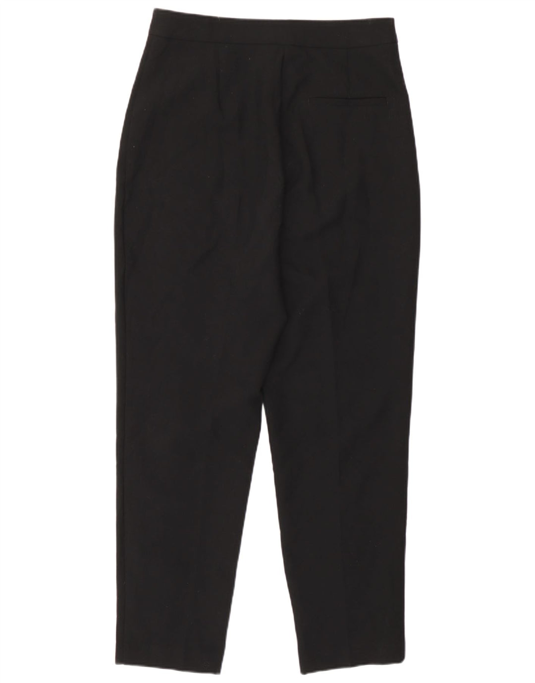 Zara Calça feminina cônica cortada média W28 L23 poliéster preto