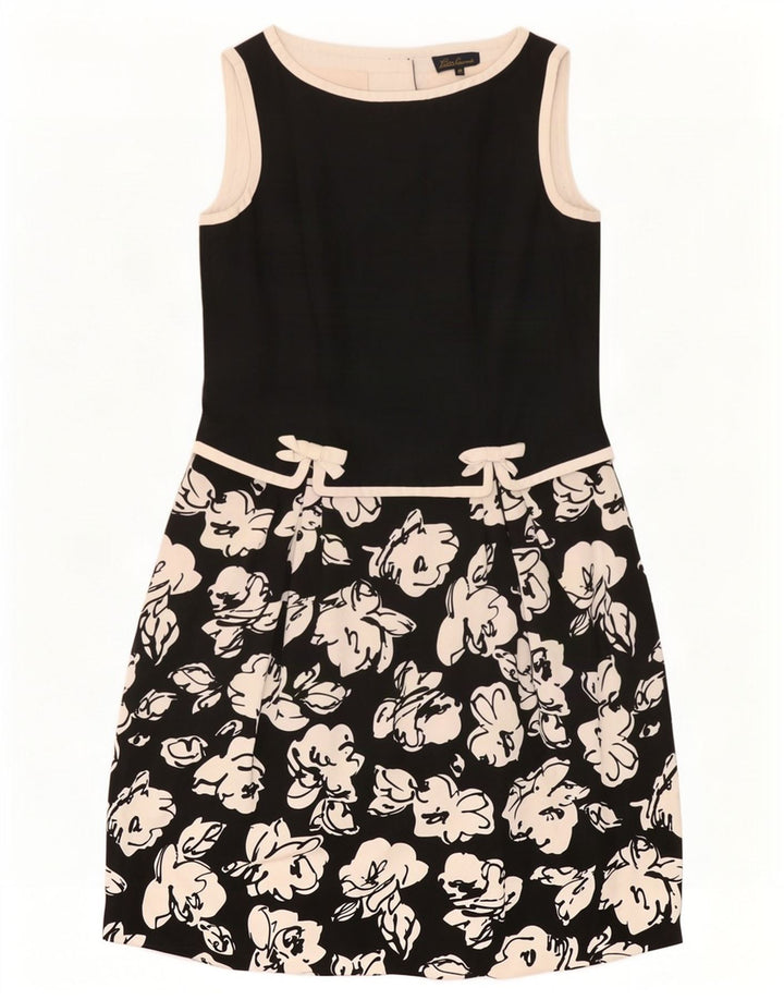 Vestido básico feminino Luisa Spagnoli sem mangas IT 46 grande preto floral