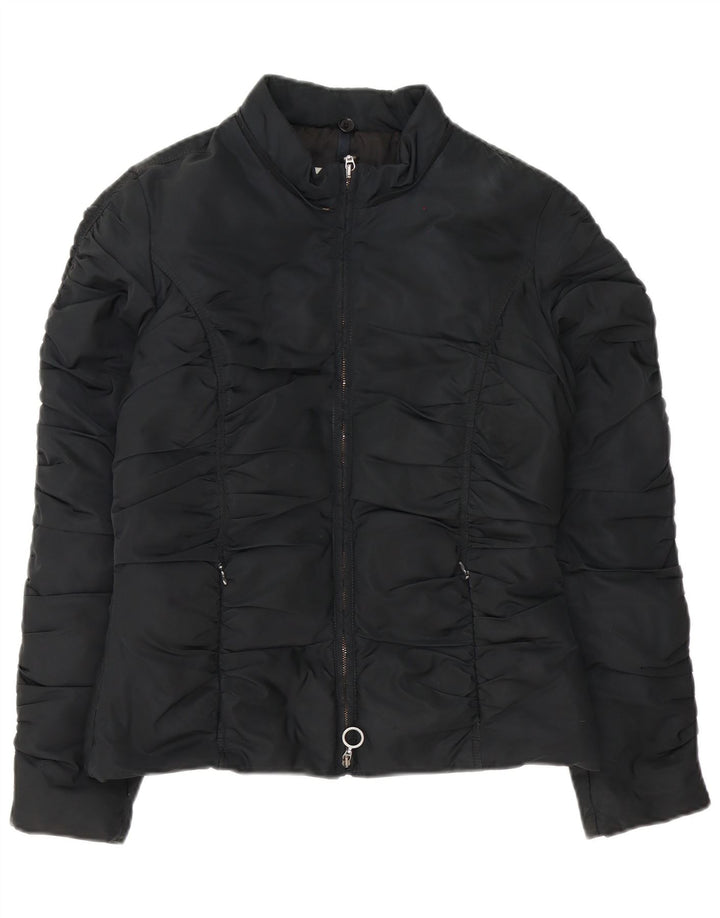 Jaqueta acolchoada feminina Moncler tamanho 2 poliéster preto médio