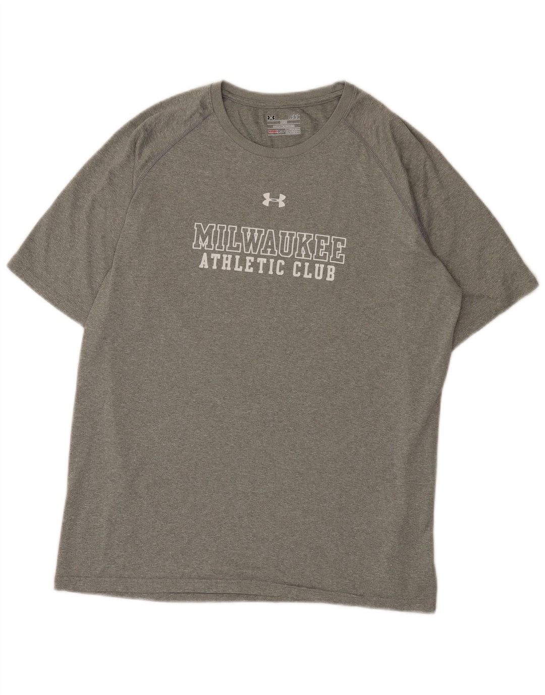 Under Armour Camiseta masculina Milwaukee gráfica grande poliéster cinza