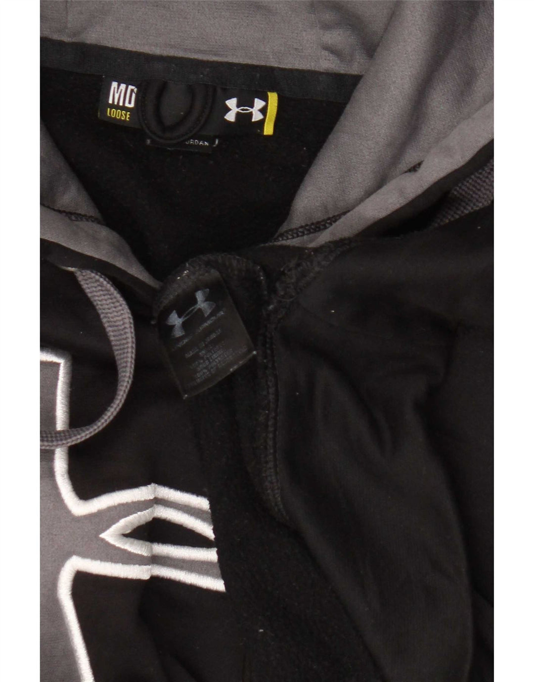 Under Armour masculino gráfico moletom com capuz médio poliéster preto
