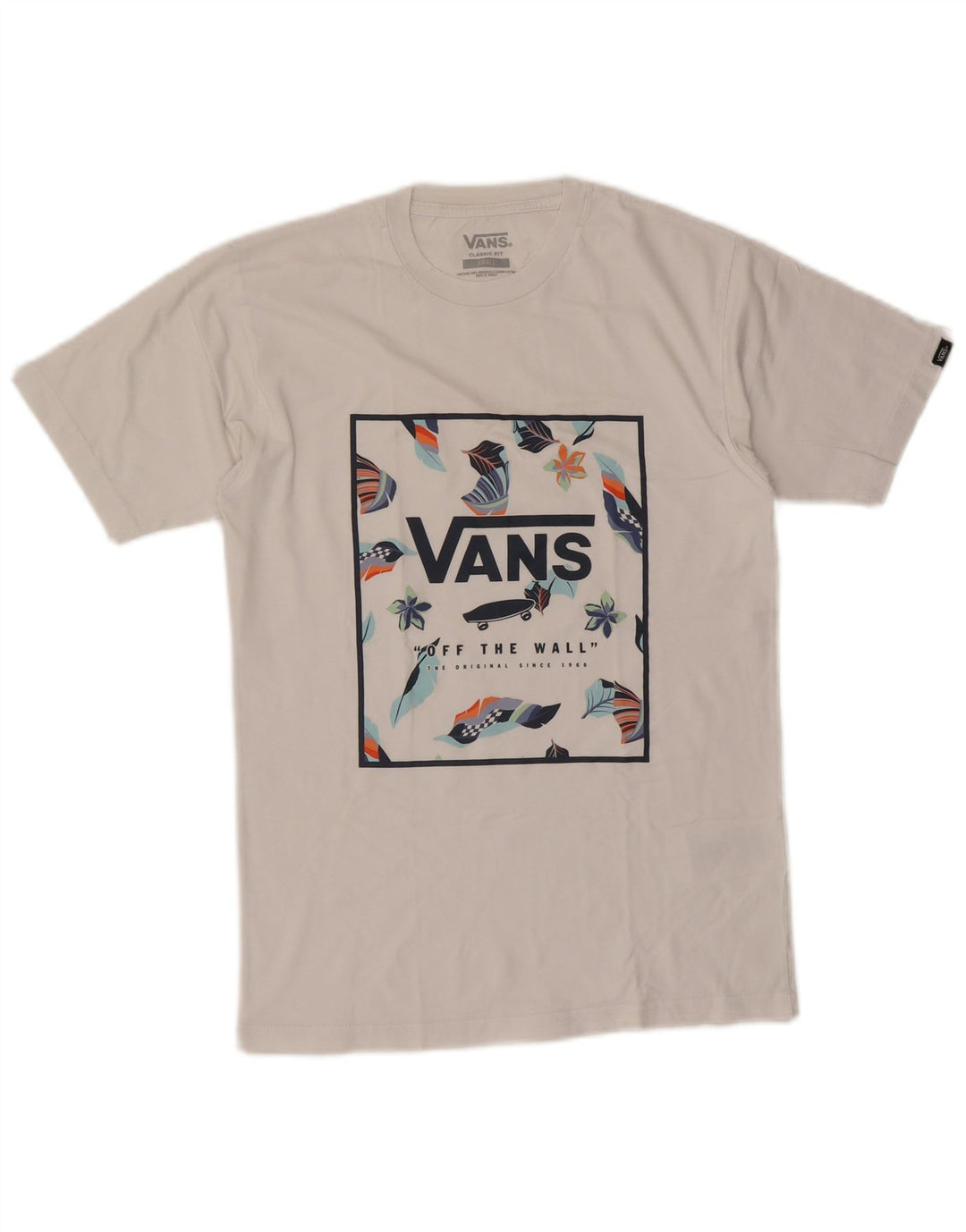 Camiseta Vans Masculina Classic Fit Graphic Top Pequeno Algodão Branco