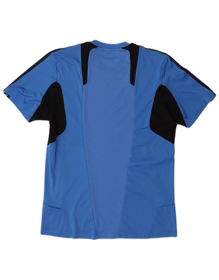 ADIDAS Mens Climacool T-Shirt Top Médio Azul Colourblock Poliéster