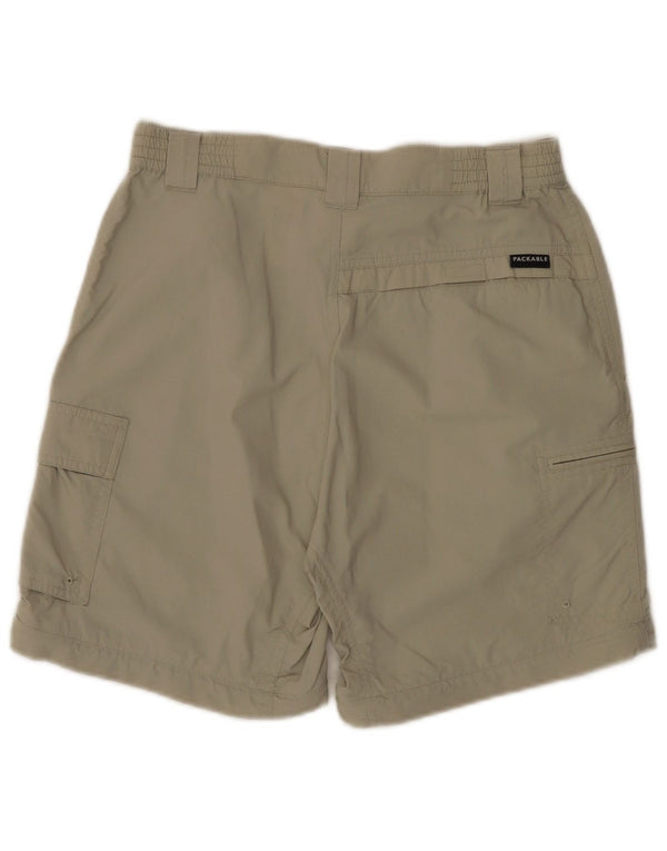 COLUMBIA Shorts Cargo Feminino Pequeno W27 Verde Nylon