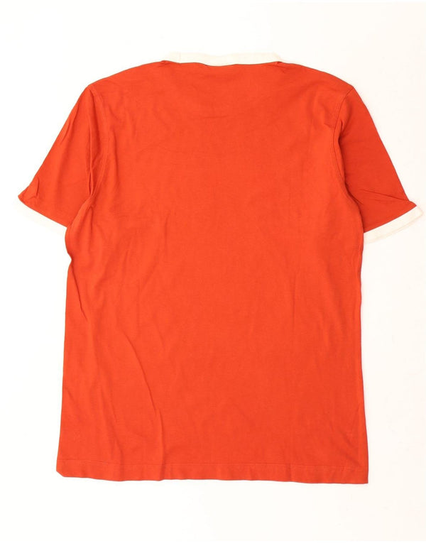 Puma Mens Graphic T-Shirt Top Grande Algodão Laranja