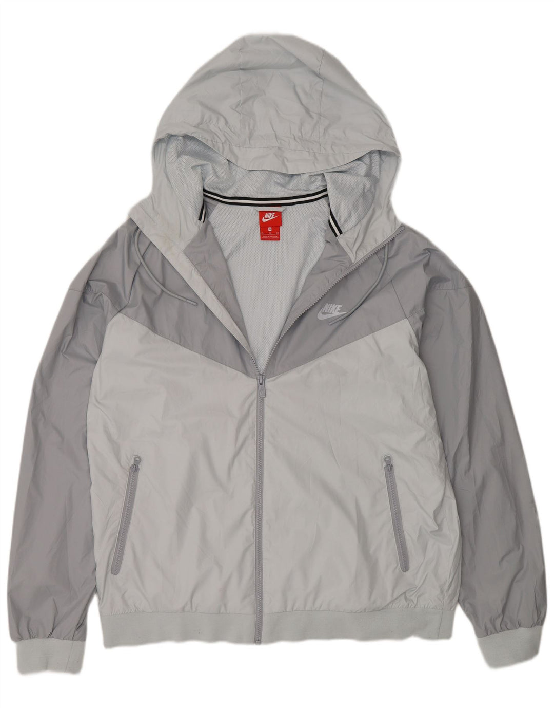 Jaqueta masculina Nike com capuz e jaqueta XL cinza colorblock poliéster