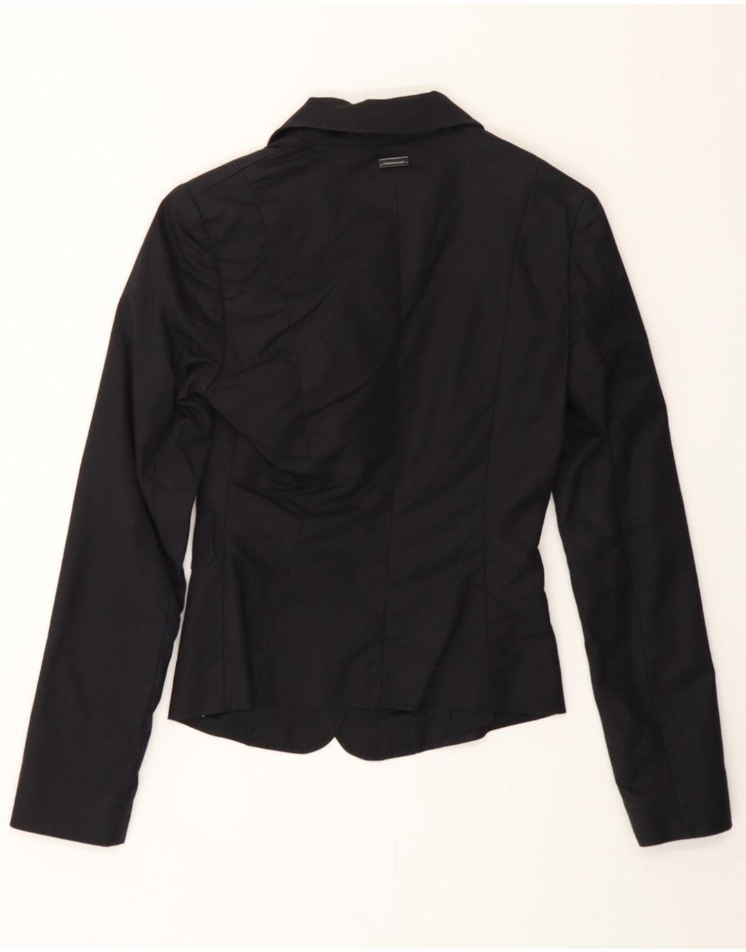 Jaqueta blazer feminina de 2 botões PENNY BLACK UK 6 XS algodão preto