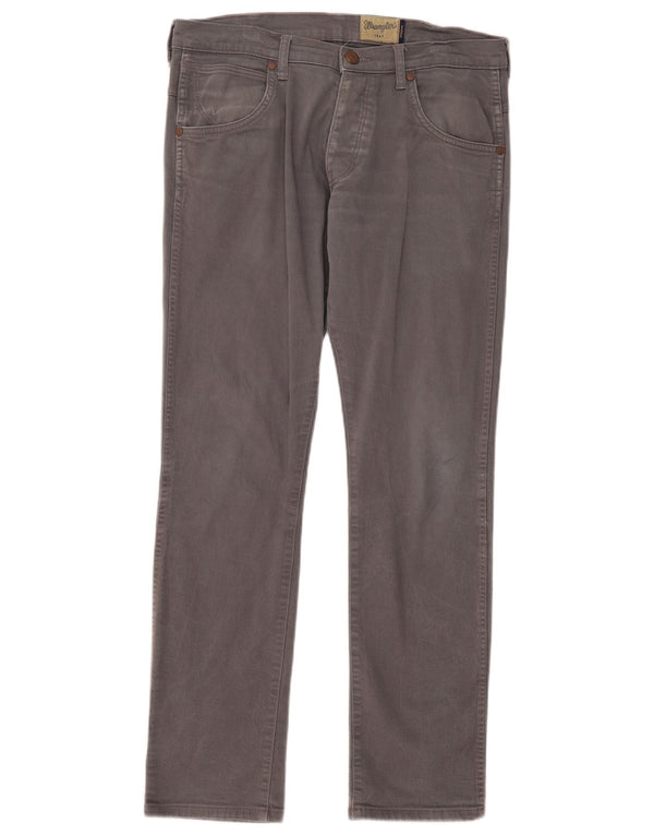 Wrangler Masculino Spencer Slim Straight Jeans W32 L32 Algodão Cinza