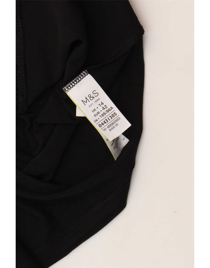Blusa feminina Marks & Spencer UK 14 grande viscose preta
