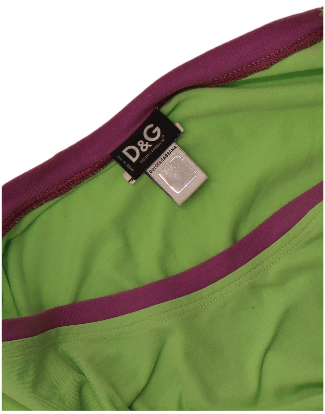 Dolce & Gabbana Top gráfico feminino manga 3/4 Reino Unido 12 verde médio