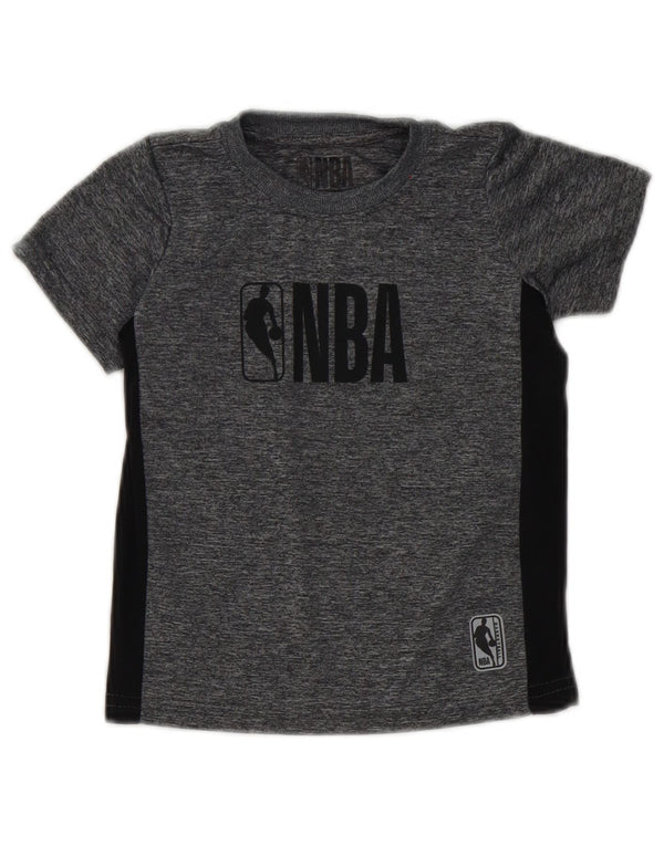 Camiseta gráfica masculina da NBA 2-3 anos cinza colorblock poliéster