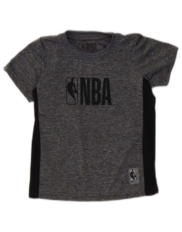 Camiseta gráfica masculina da NBA 2-3 anos cinza colorblock poliéster