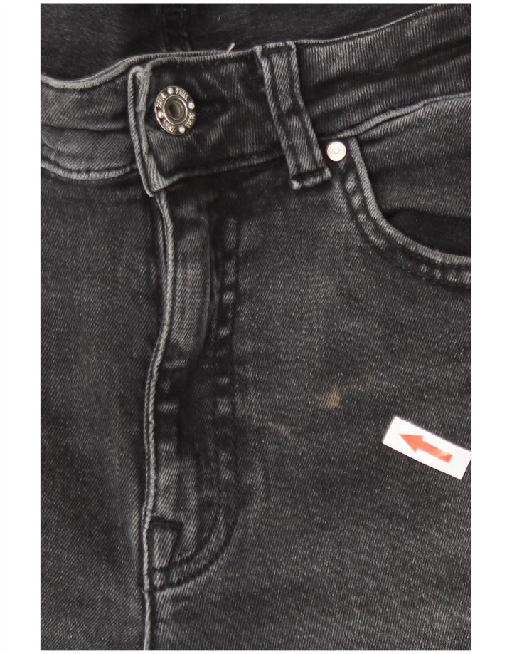 Zara Jeans Slim Feminino EU 42 Grande W32 L26 Cinza