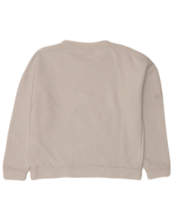 Suéter feminino Guess com ajuste relaxado gráfico UK 6 XS algodão branco