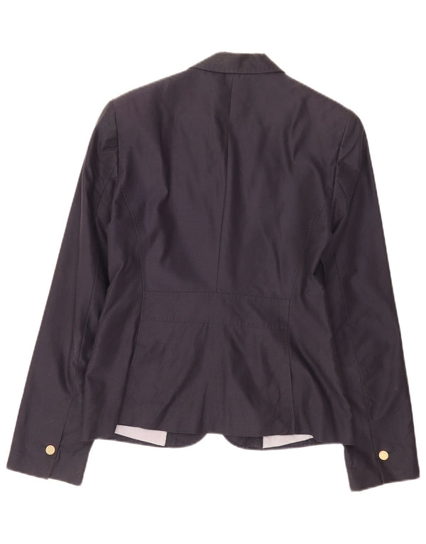Jaqueta blazer feminina Massimo Dutti com 1 botão UE 38 pequeno algodão azul marinho