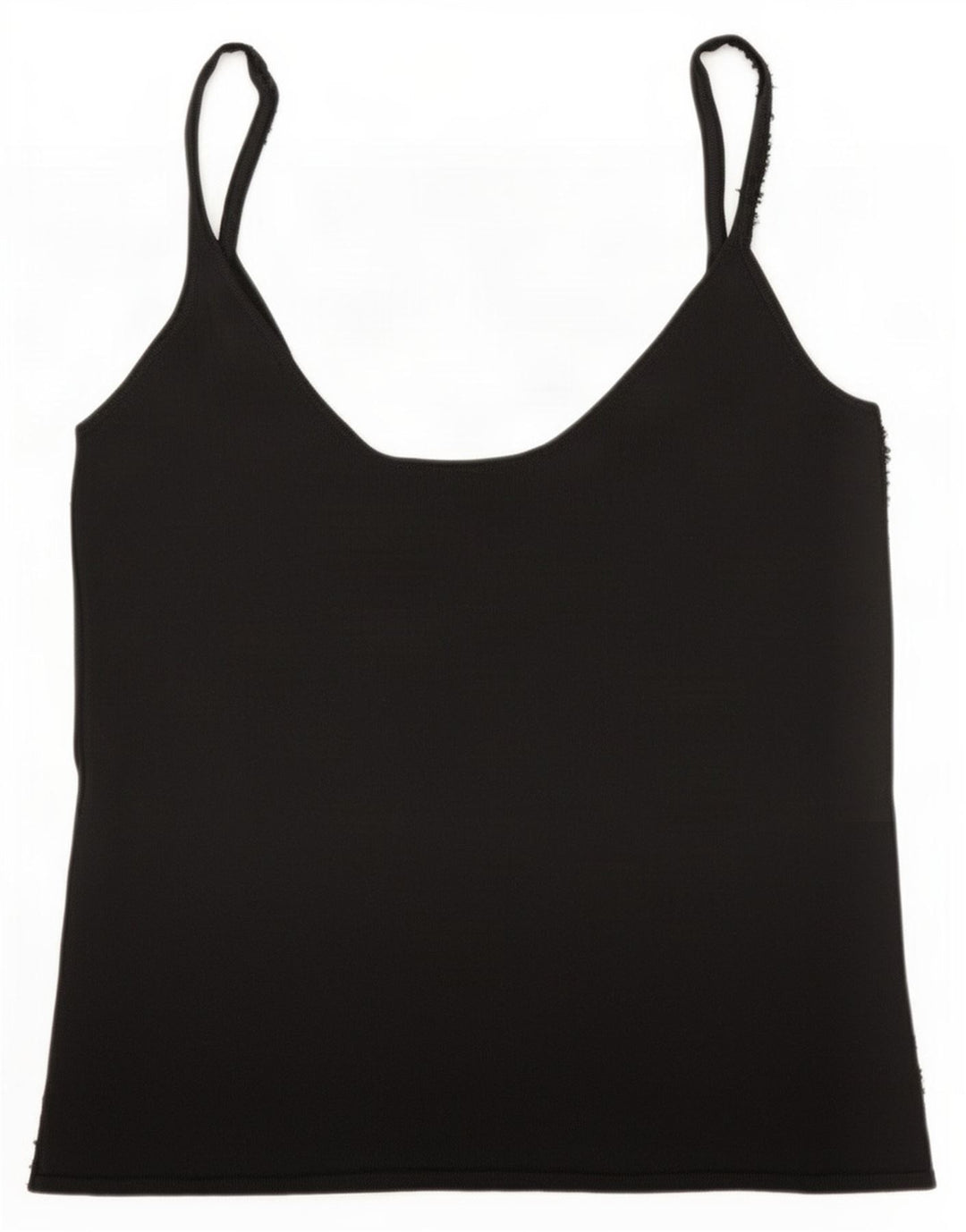 Zara Womens Cami Top Reino Unido 14 Grande Rayon Preto