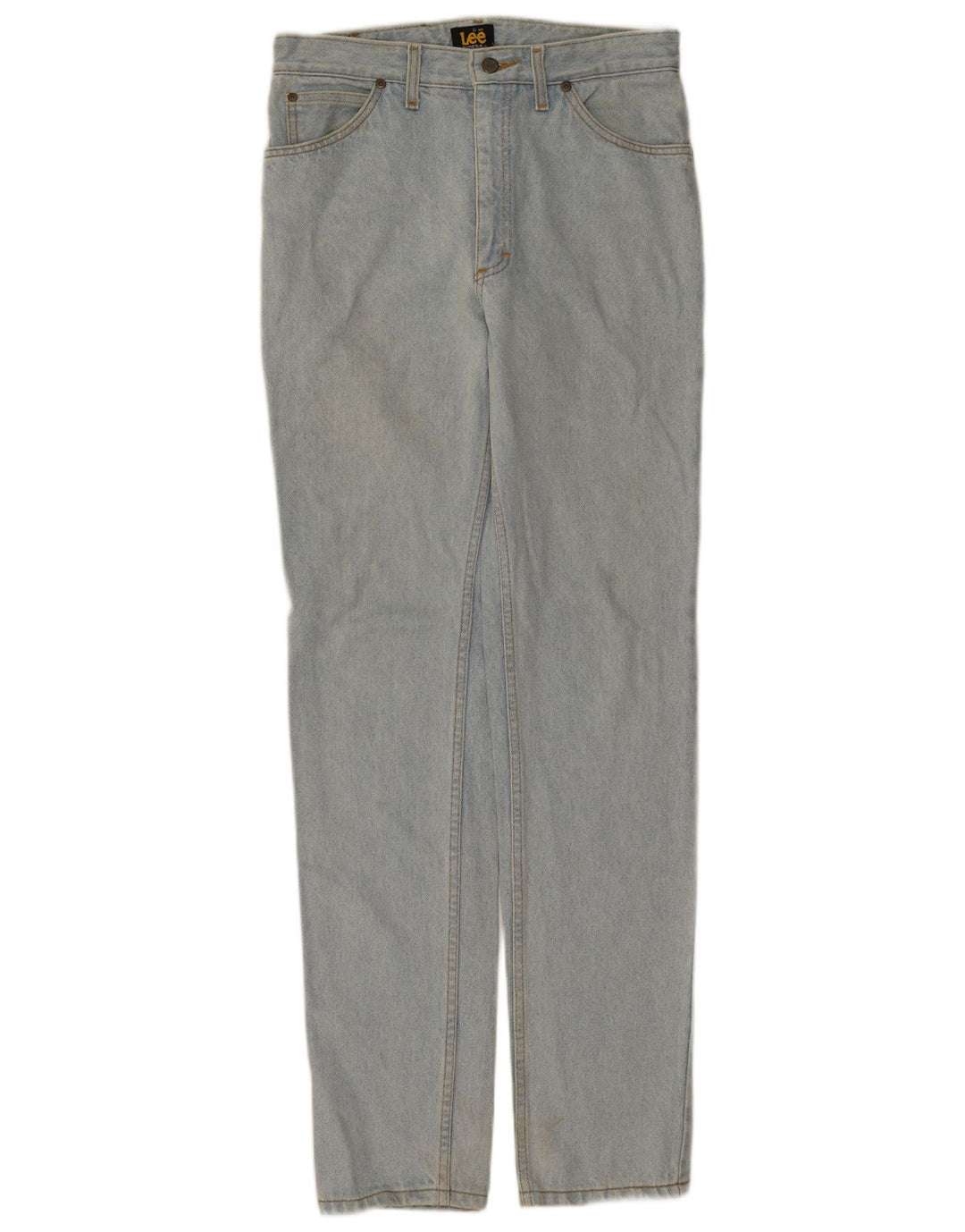 LEE Feminino Texas Slim Jeans W33 L34 Azul Algodão