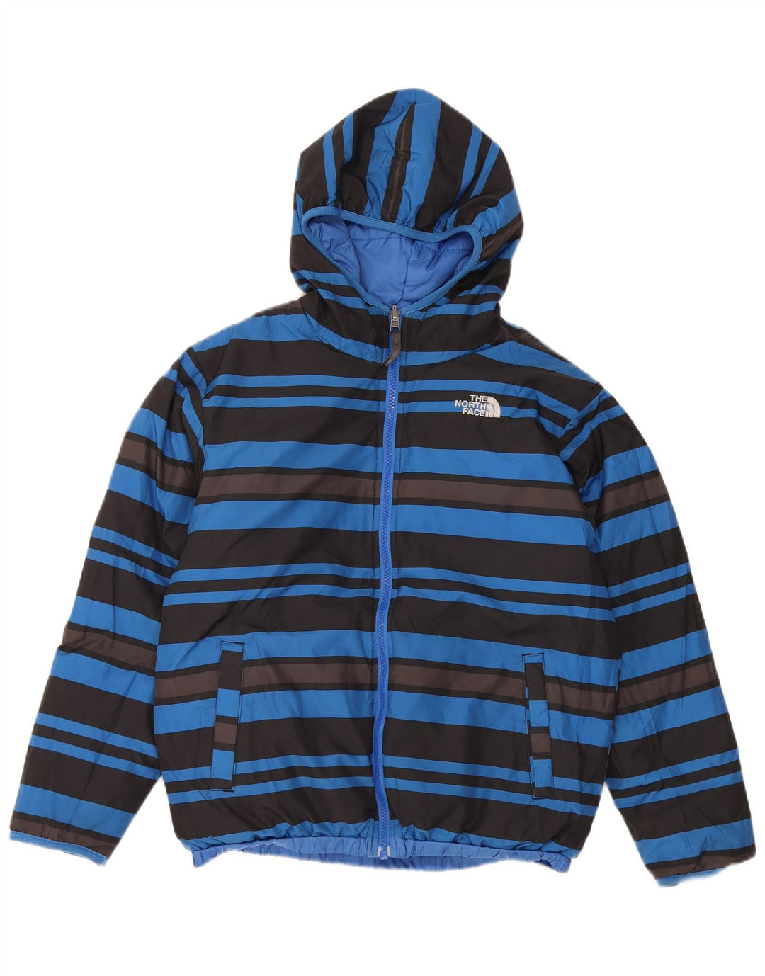 Jaqueta acolchoada reversível com capuz The North Face Boys 12-13 anos grande azul