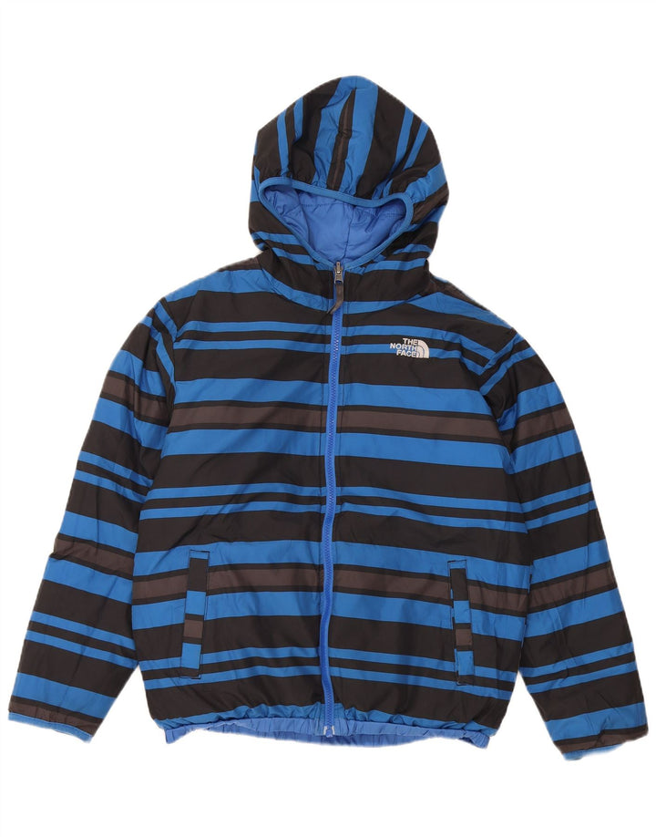 Jaqueta acolchoada reversível com capuz The North Face Boys 12-13 anos grande azul